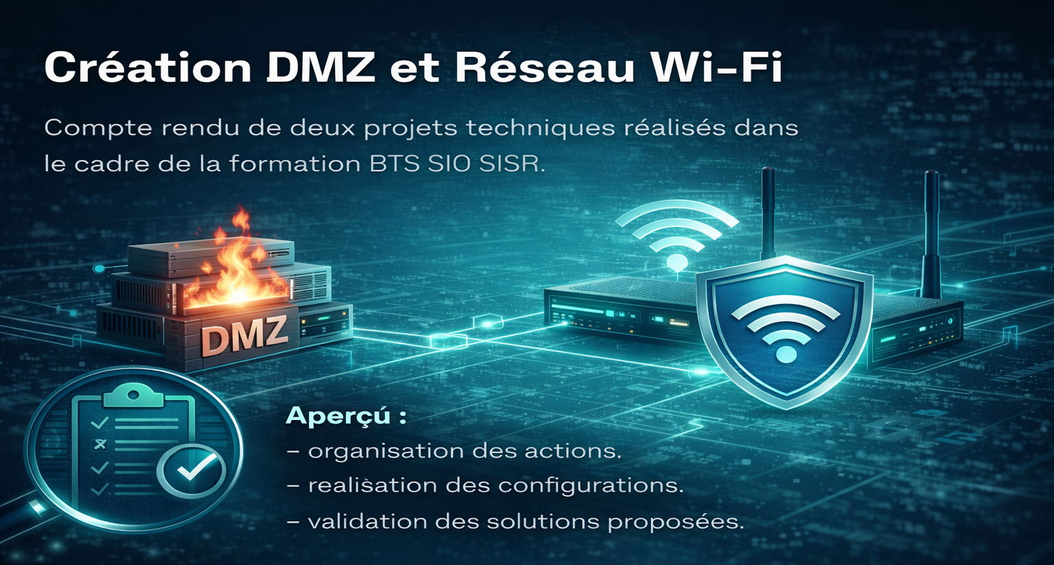 Projet cr&eacute;ation DMZ et r&eacute;seau Wi-Fi