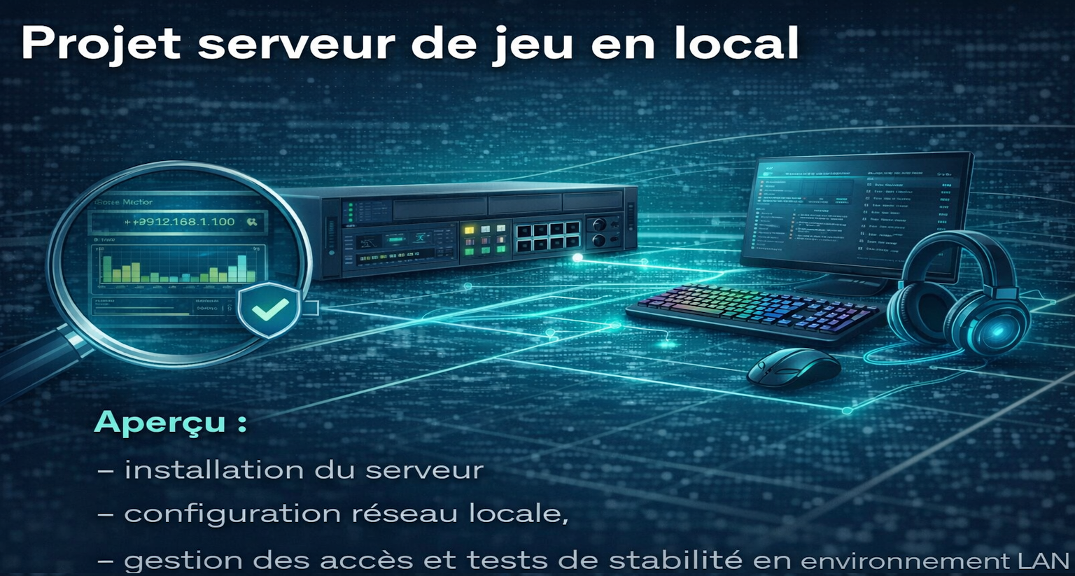 Illustration projet serveur de jeu en local